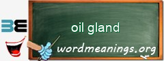 WordMeaning blackboard for oil gland